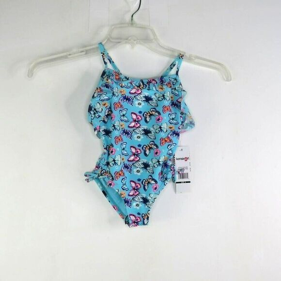 KENSIE GIRL Colorful Butterfly ONE PIECE SWIMSUIT SIZE 4 - Picture 1 of 10